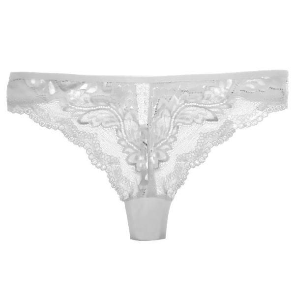 Laço floral Mesh Thong See Through Panties do baixo roupa interior ultra fino sexy da parte traseira da cuecas T do laço da elevação