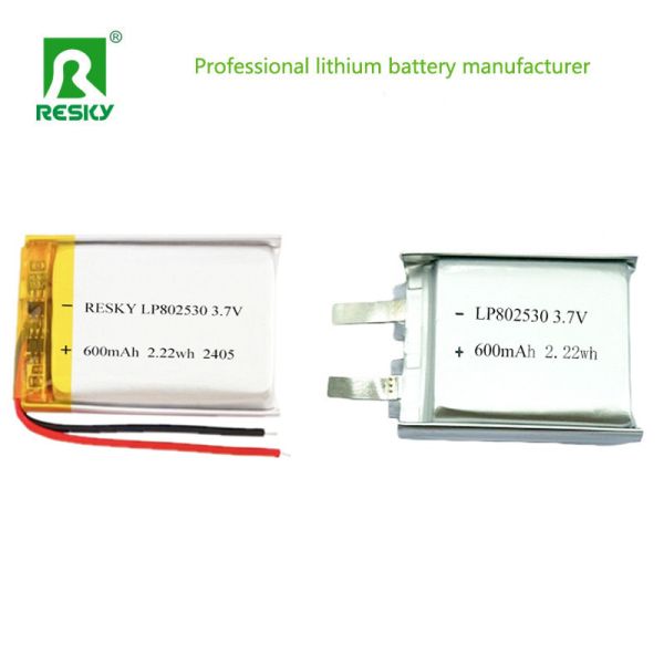 Factory Wholesale Rechargeable Lithium Battery 802530 3.7V 600mAh Li Polymer Battery Cell