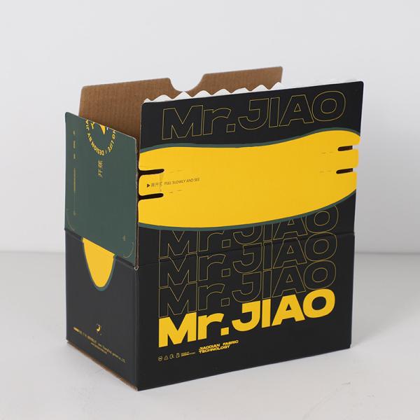 Shipping Carton Box Self Adhesive Zipper Tear Corrugated Paper Packaging Box
