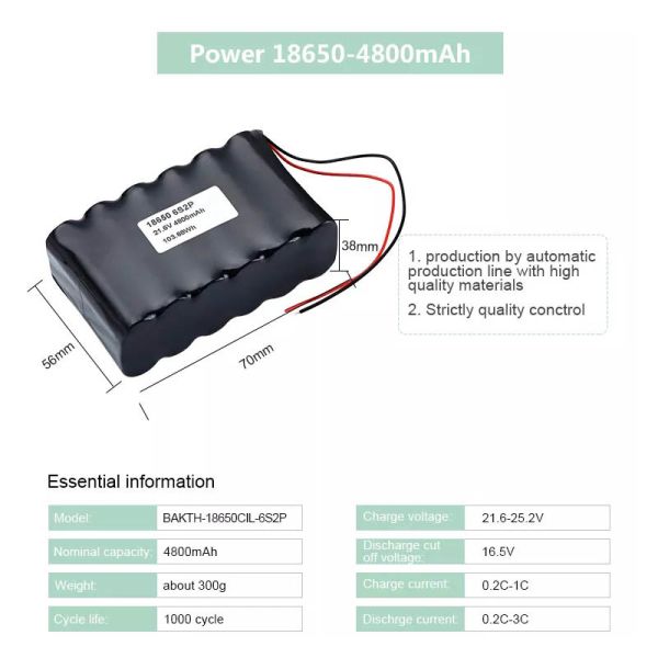 CE UN38.3 MSDS пакета литий-ионного аккумулятора велосипеда 21.6V 4.8Ah e одобрил