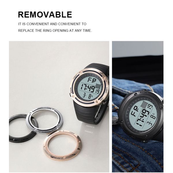 Цифровых часов LCD спорта шатона люди цифровых часов переменчивых водоустойчивые