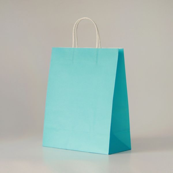Bolsa de compras de papel kraft reutilizable para comestibles con logotipo personalizado