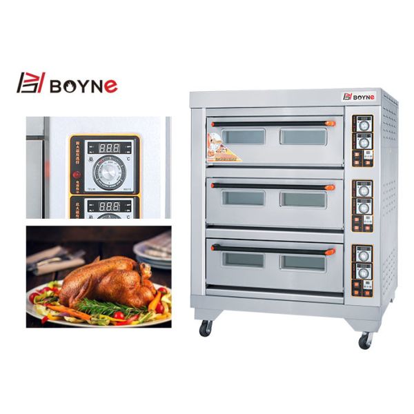 19.8kw Commercial Bakery Kitchen Equipment Six Tray Electric Baking Oven
