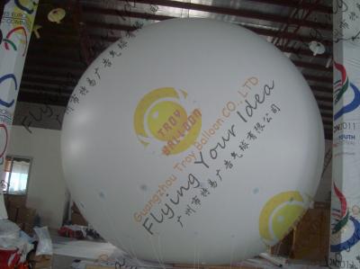 Large Helium Inflatable Advertising Balloons Fireproof 0.28mm Blank White PVC