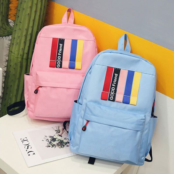 European and American style backpack male large capacity student bag for lovers campus trip popular logo backpack