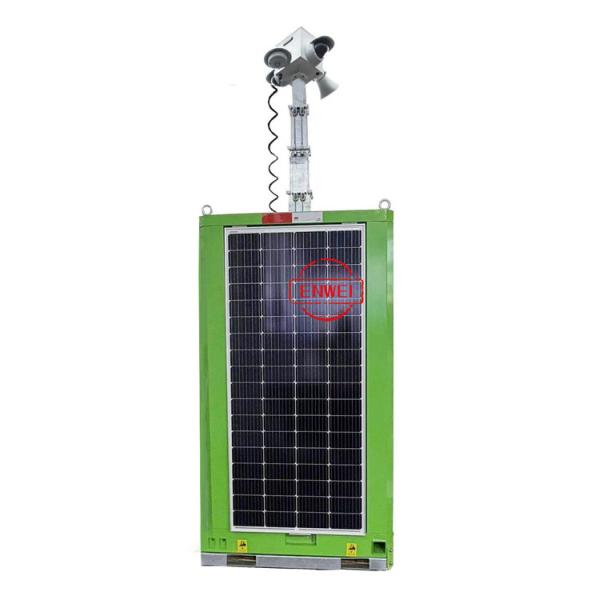 Remote Control Solar Mobile Light Tower CCTV Tower For Job Site