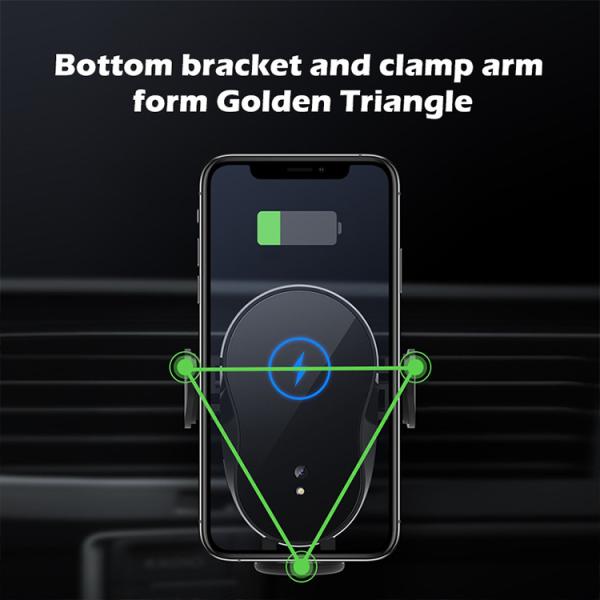 Gravity Sensitity QI 15W Automatic Clamping Wireless Car