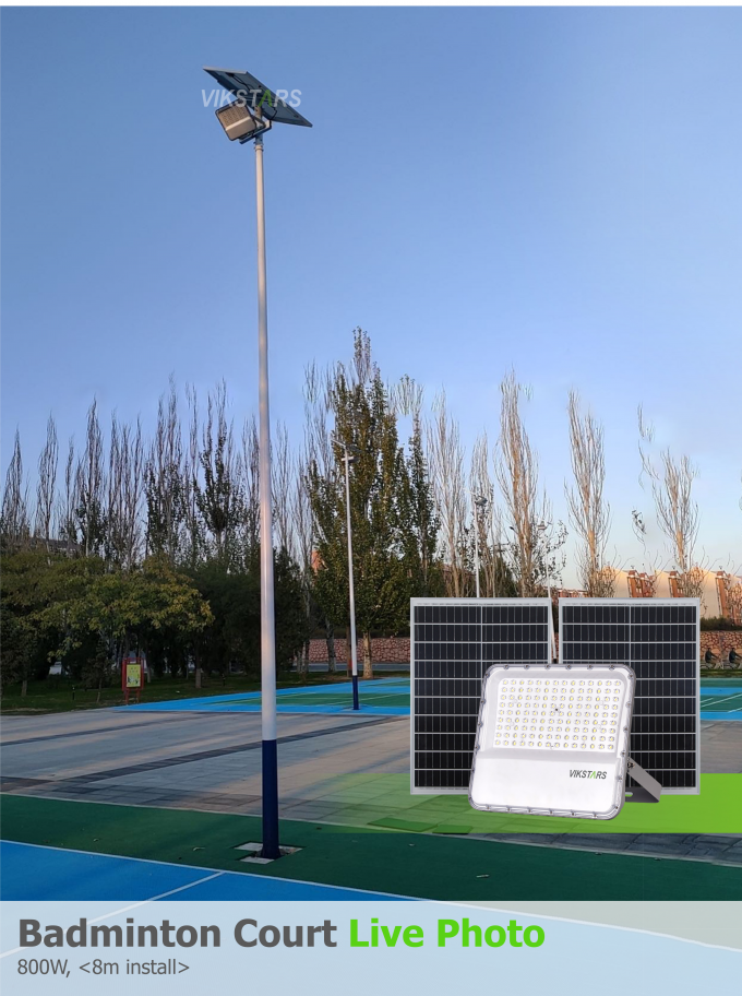 600W 800W 1000W Lumières solaires pour stades de sport en plein air IP66 étanche