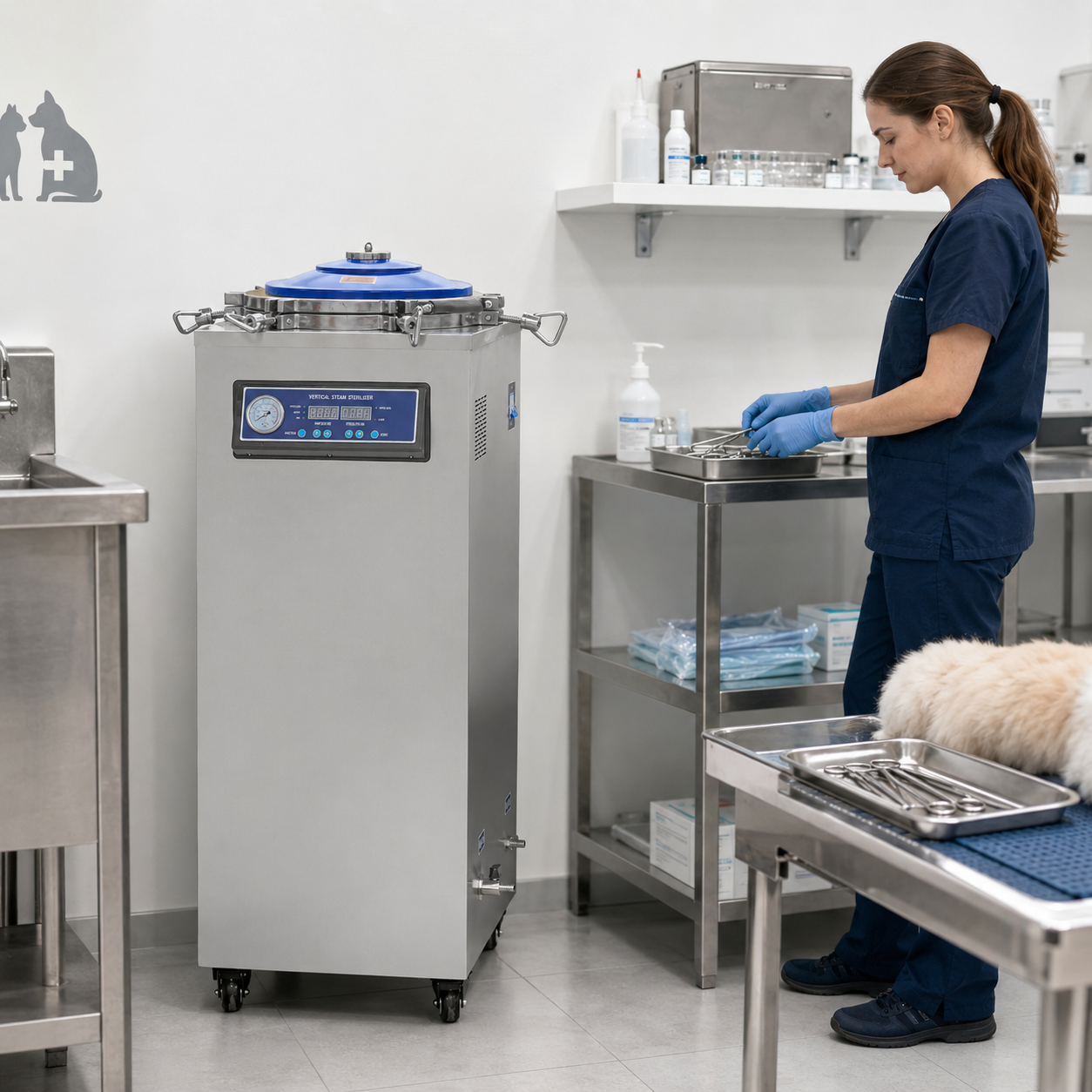 Vertical Steam Autoclave Sterilizer DGLS-B 50L Stainless Steel Lab Sterilization Equipment with Digital Automatic Control
