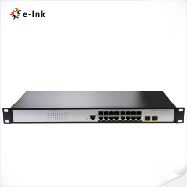 Гигабитный управляемый коммутатор Ethernet 16 порта 10/100/1000T на 2-порт 100/1000X SFP Fiber
