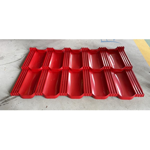 Hydraulic Cutting 3D Steel Euro Tile Profile Roofing Tile Roll Forming Machine