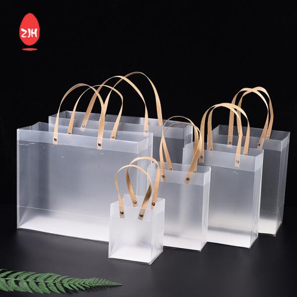 LDPE Plastic Shopping Bag Cosmetic Dress Transparent Gift Tote Bags