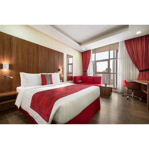 OEM/ODM Wyndham Ramada Inn Encore High Quality Deluxe Queen Hotel Bedroom Set Modern Wood Design for Business Hotel Furniture