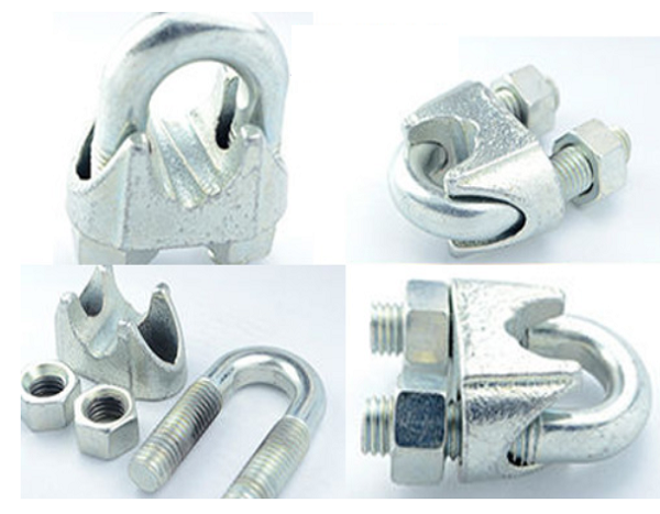 Electric Galvanized DIN741 Forged Cable Clamps Cable Rope Clips Carbon Steel