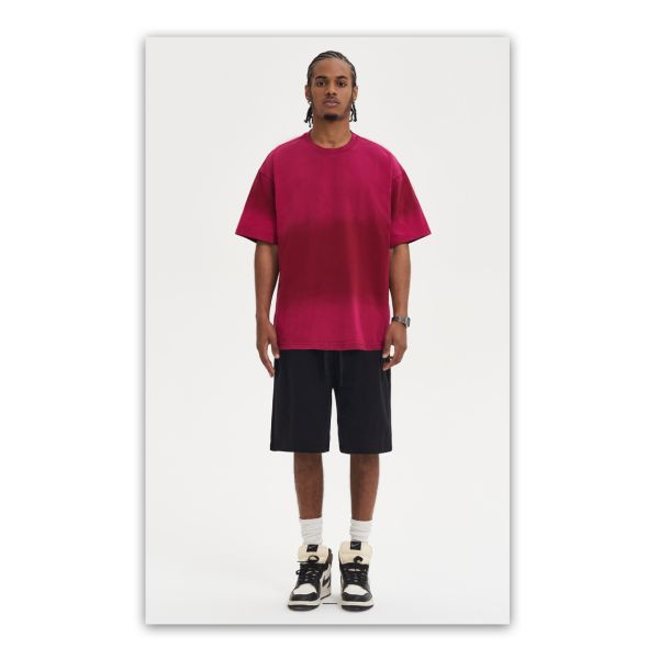100% Cotton Unisex Oversized Basic Tee tshirt Men's Casual Loose Wash Solid T-Shirts