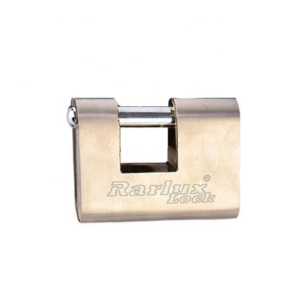 Rarlux 60-90mm High Security Durable Anti-Theft Padlock Solid Iron Armoured Body Rectangular Padlock