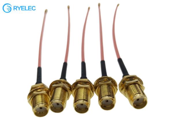 IPEX MHF UFL ao cabo reto da trança do conector RG316 do anteparo fêmea de SMA