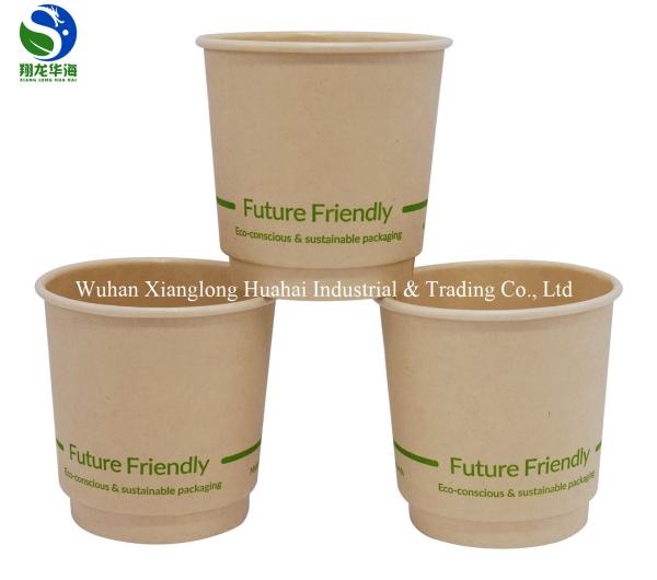 Eco Friendly Double Wall Disposable Paper Cups For Coffee / Tea / Milk