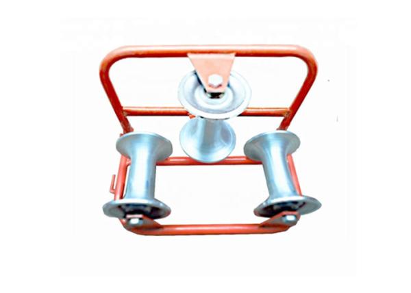Self Lubrication 10KN Cable Pulling Rollers With Aluminum Nylon Wheel
