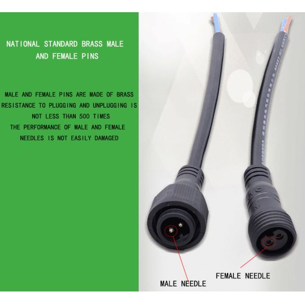 2 3 4 Core M20 3*0.5 Square Male And Female Connector