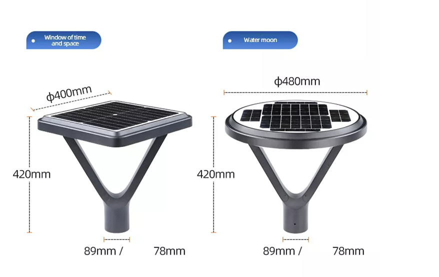 80W path LED Solar Garden Lights bulbs IP65 400x400x420m