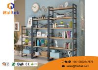 Étagère d'affichage en métal et en bois combinaison personnalisée pour afficher des produits
