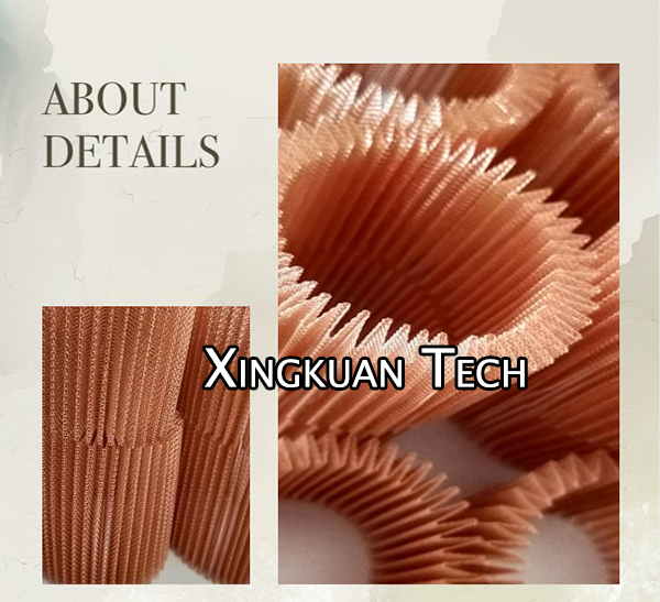 Copper Folding Heat Dissipation Mesh Or Shielding Mesh Copper Pleated Screen