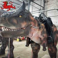 Traje de dinossauro realista em tamanho natural, traje de dinossauro carnotaurus para atuação