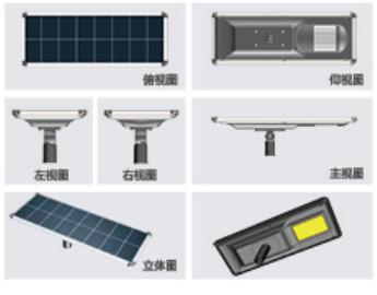 Hot sale 80W Flat Panel Design Solar Integrated solar light led  Street Light With Switch Control