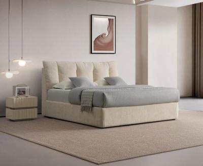 Modern minimalist fabric storage bed , Apartment furniture