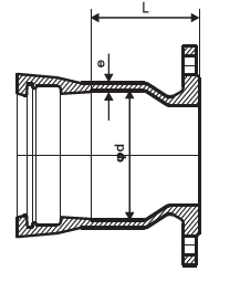 DN40 - DN2600 Ductile Iron Fittings Flange Socket Class PN10 PN16 PN25