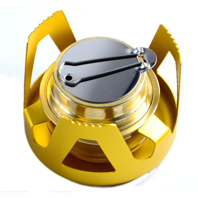 Portable Cooking Mini Spirit Burner for Camping Picnic Folding Aluminum Outdoor Stove