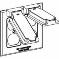 Шатия держателя 2 прибора крышек коробки алюминиевой штепсельной розетки дуплекса погодостойкая