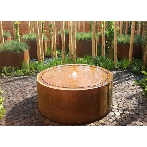 Custom Corten Steel Waterfall Water Fountain Metal Water Features