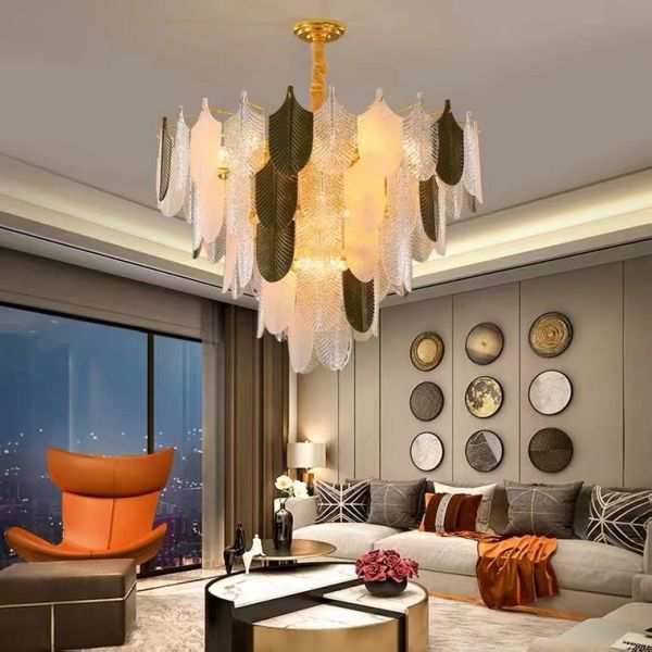 Modern Hotel Lighting Dining Room Luxury Glass Chandeliers Crystal Pendant Lamp Led For Home Decor Weding Lighting