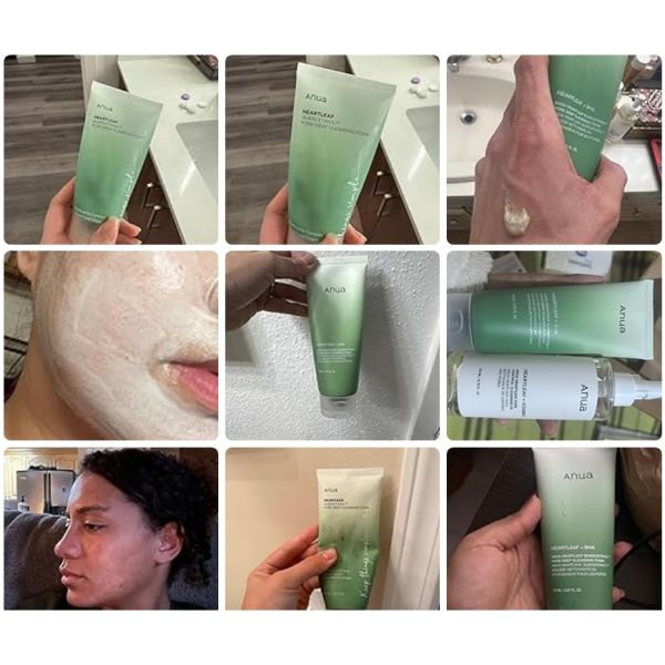 Korean Heartleaf Quercetinol Moisturizing Facial Cleanser Foam BHA Hyaluronic Acid Blackhead Remover 150ml 5.07oz