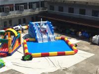 Parque flotante inflable del agua de la diapositiva aguda portátil asombrosa grande al aire libre de la ráfaga