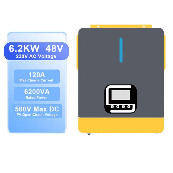Invertisseur solaire hybride de 6200W 48V 230V avec MPPT et WiFi