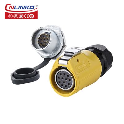 CNLINKO Multi Pin Industrial Connector 12 Pin Outdoor IP68 Waterproof Connector 12 Pin Socket