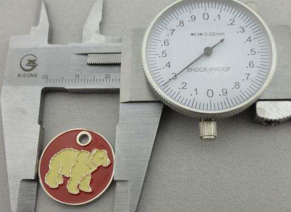 Bear Logo Iron / Brass / Copper Metal Trolley Coin, Shopping Trolley Keyrings with Die Cast, Die Struck, Stamped