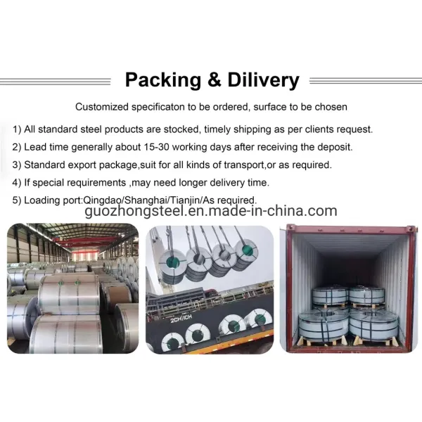 1219 mm de ancho bobinas de acero inoxidable laminadas en frío bobina de acero galvanizado prepintada
