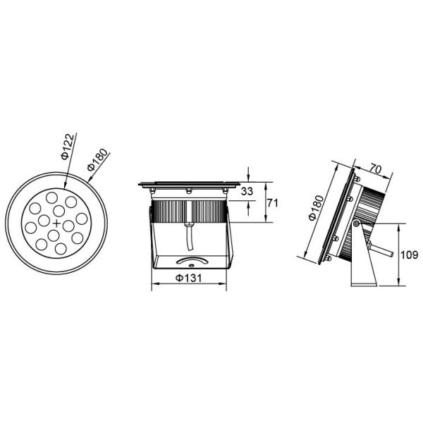 Stainless Steel Underwater Aquarium Lights , Energy Saving Pond Fountain Lights