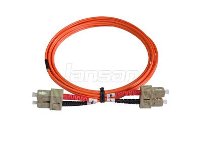 FC To FC Simplex Fiber Optic Patch Cord Multimode OM3 OFNR Jacket Low Insertion Loss