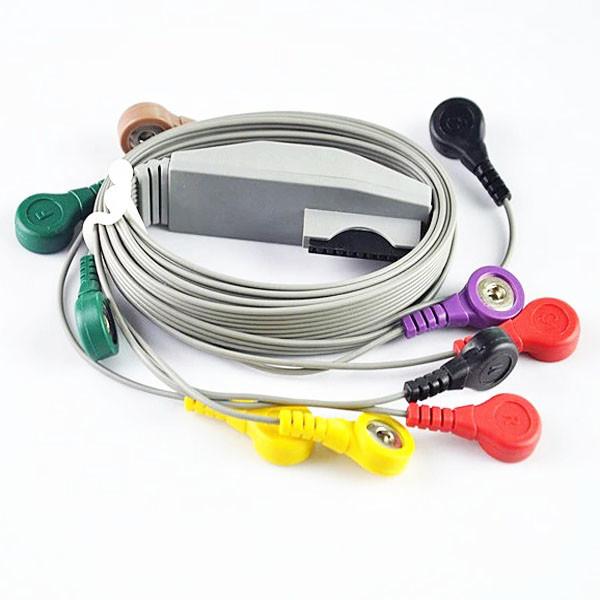 Cabo do ECG de Mortara Holter para o material do paciente TPU 6 meses de garantia 90cm