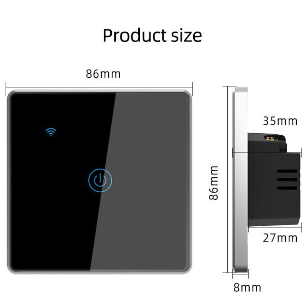 Tuya Smart Wifi Switch 1 Gang Metal Bezel App Remote Schedule Voice Control With  Amazon Google&Alexa