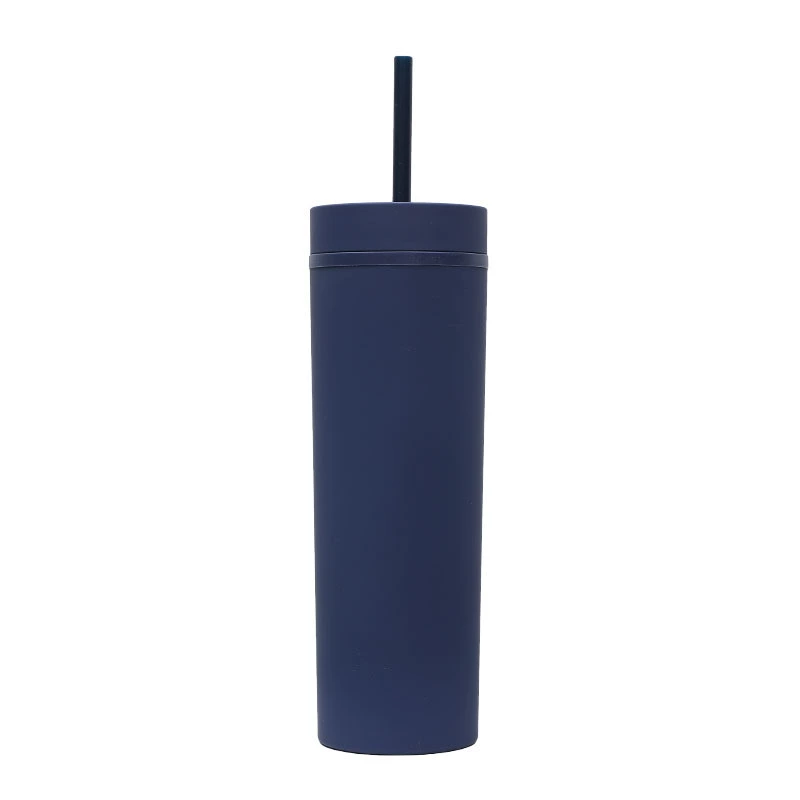 The Manufacturer's New Cross-border Modern And Simple Frosted Double-layer Plastic Cup Is A Universal And Portable 16OZ Straight Cup