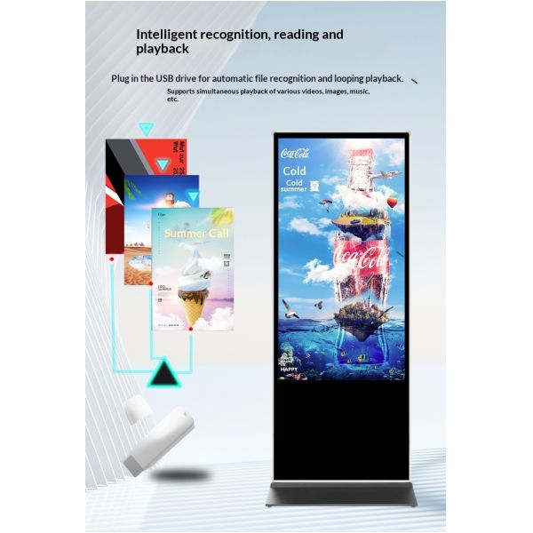 Digital Signage with Viewing Angle >178° and Storage Temperature -20℃ To 60℃ Featuring Cloud-based Or On-premise CMS
