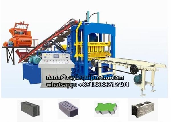 4-15 fully automatic concrete hollow block color paving block machine
