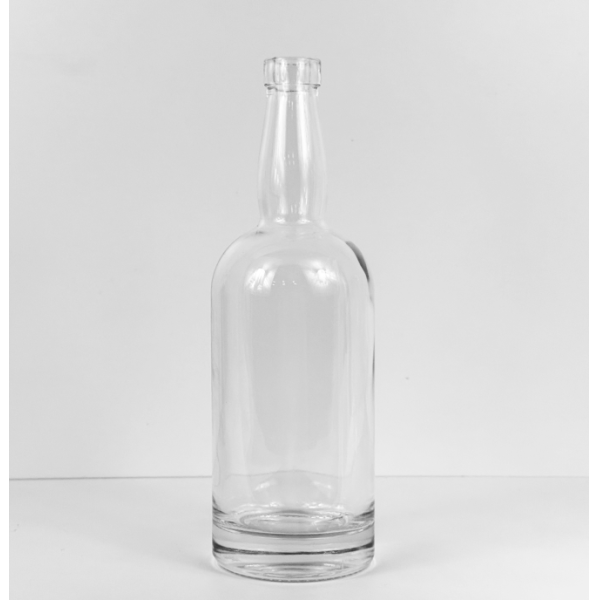 750 ML CLEAR 750ML GLASS ROUND LONG NECK TENNESSEE LIQUOR BOTTLE 18.5 MM BAR TOP NECK FINISH