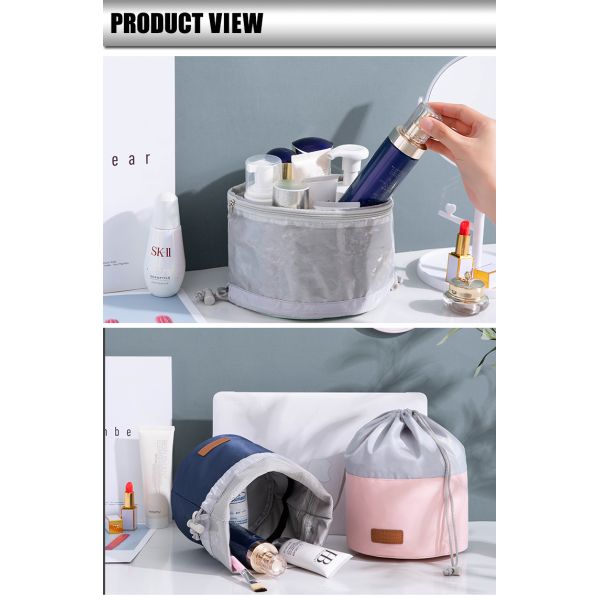 Multi Function Hanging Cosmetic Bag Cylinder Cosmetic Bag Travel  Portable